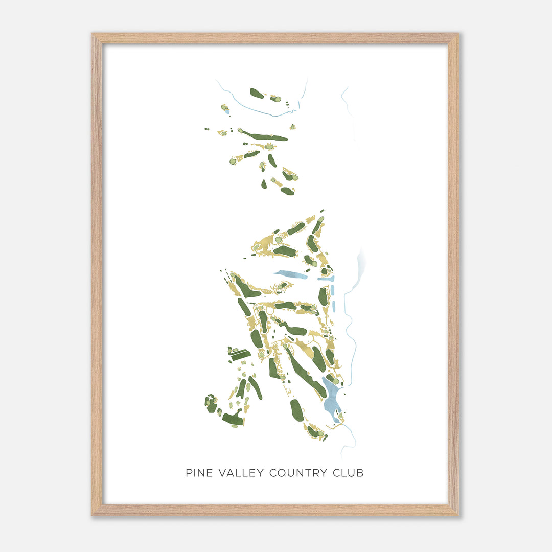 Print of Pine Valley Country Club Modern Map