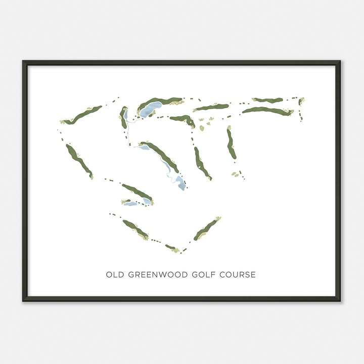 Print of Old Greenwood Golf Course Modern Map