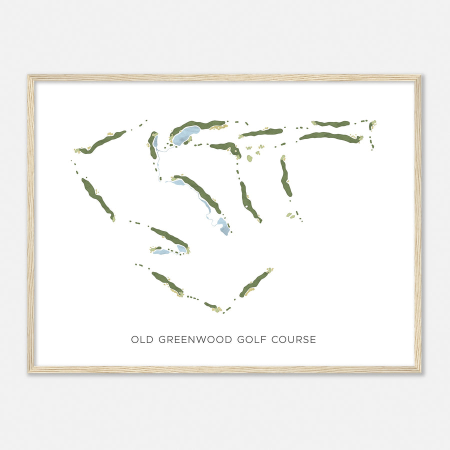 Print of Old Greenwood Golf Course Modern Map
