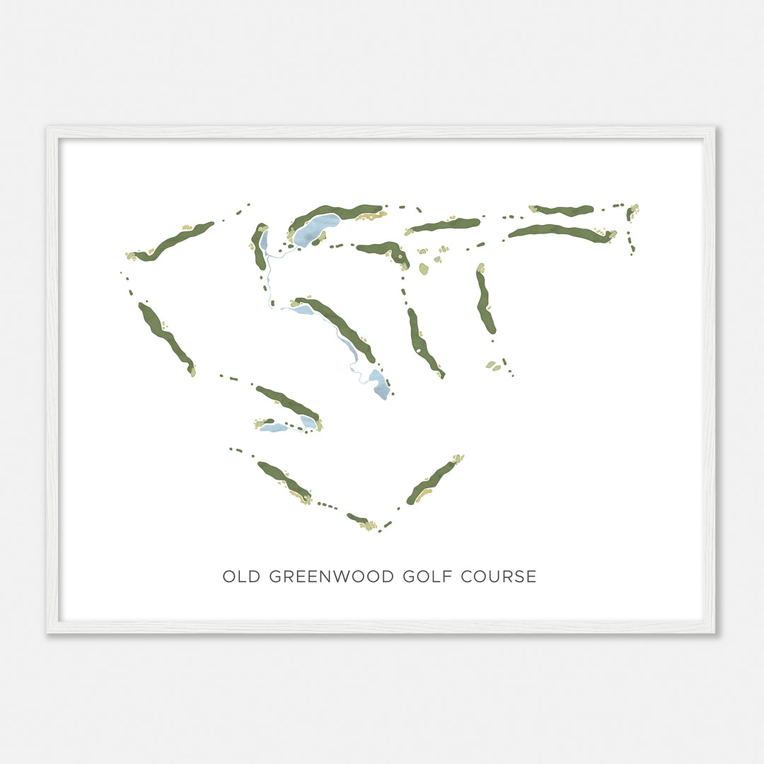 Print of Old Greenwood Golf Course Modern Map