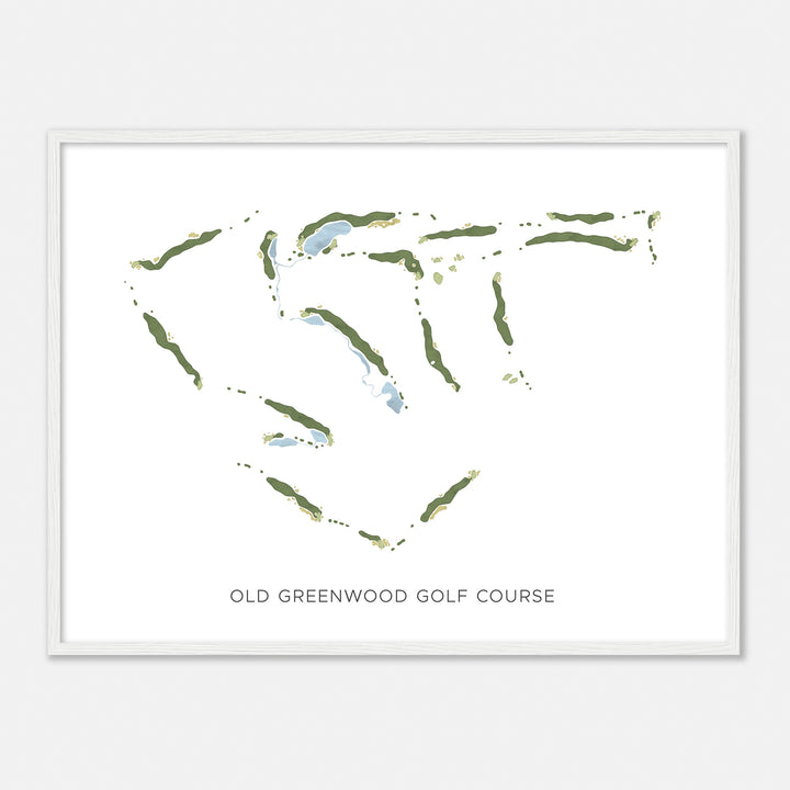 Print of Old Greenwood Golf Course Modern Map