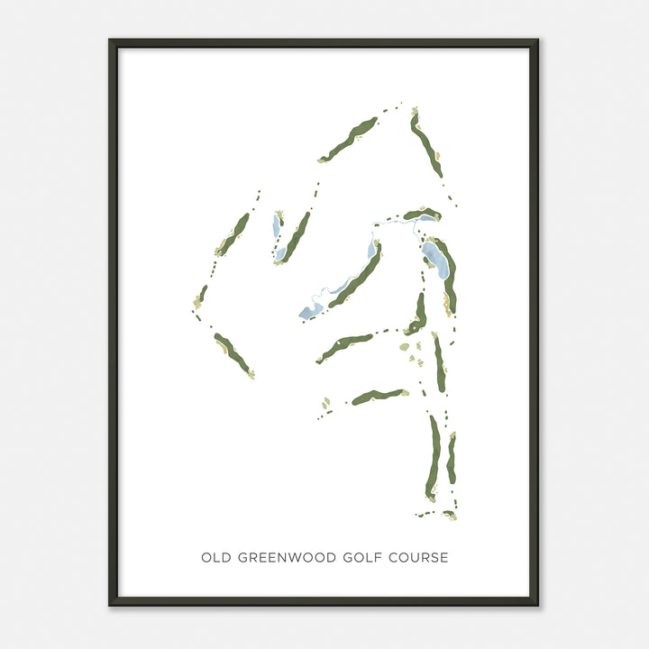 Print of Old Greenwood Golf Course Modern Map