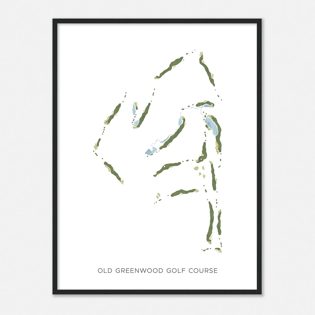 Print of Old Greenwood Golf Course Modern Map