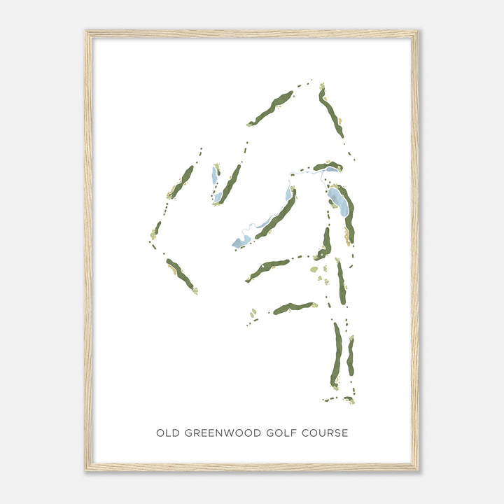 Print of Old Greenwood Golf Course Modern Map