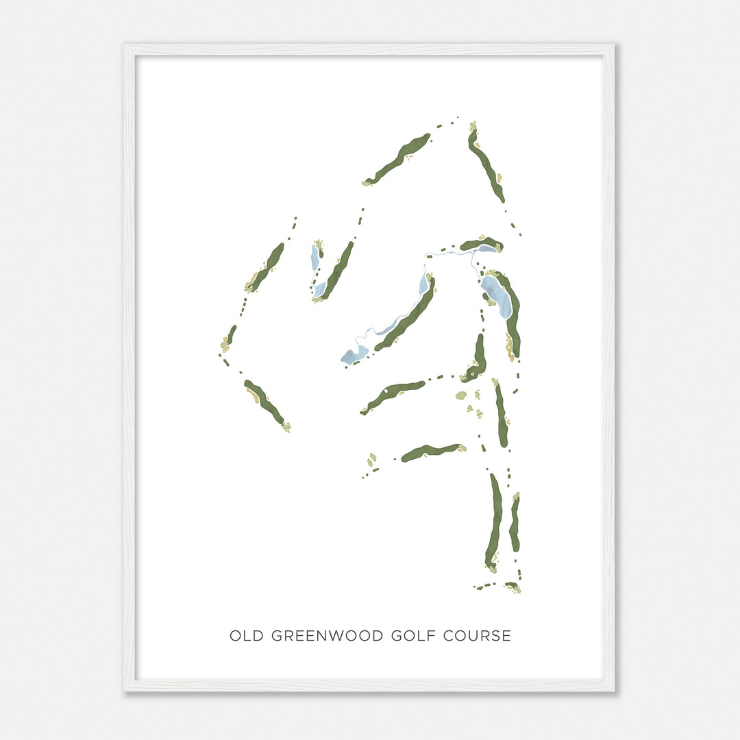 Print of Old Greenwood Golf Course Modern Map