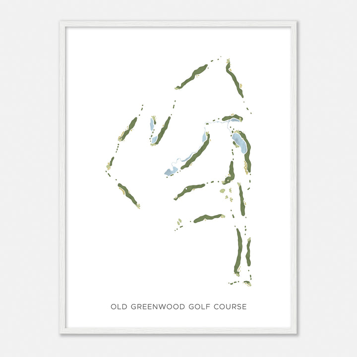 Print of Old Greenwood Golf Course Modern Map