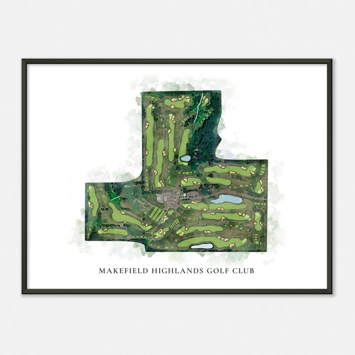 Print of Makefield Highlands Golf Club Classic Map