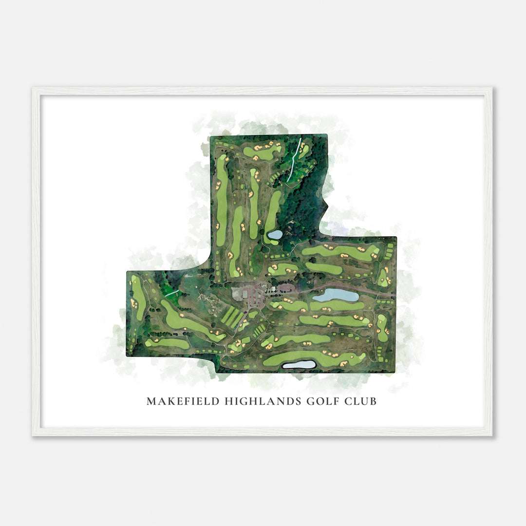 Print of Makefield Highlands Golf Club Classic Map