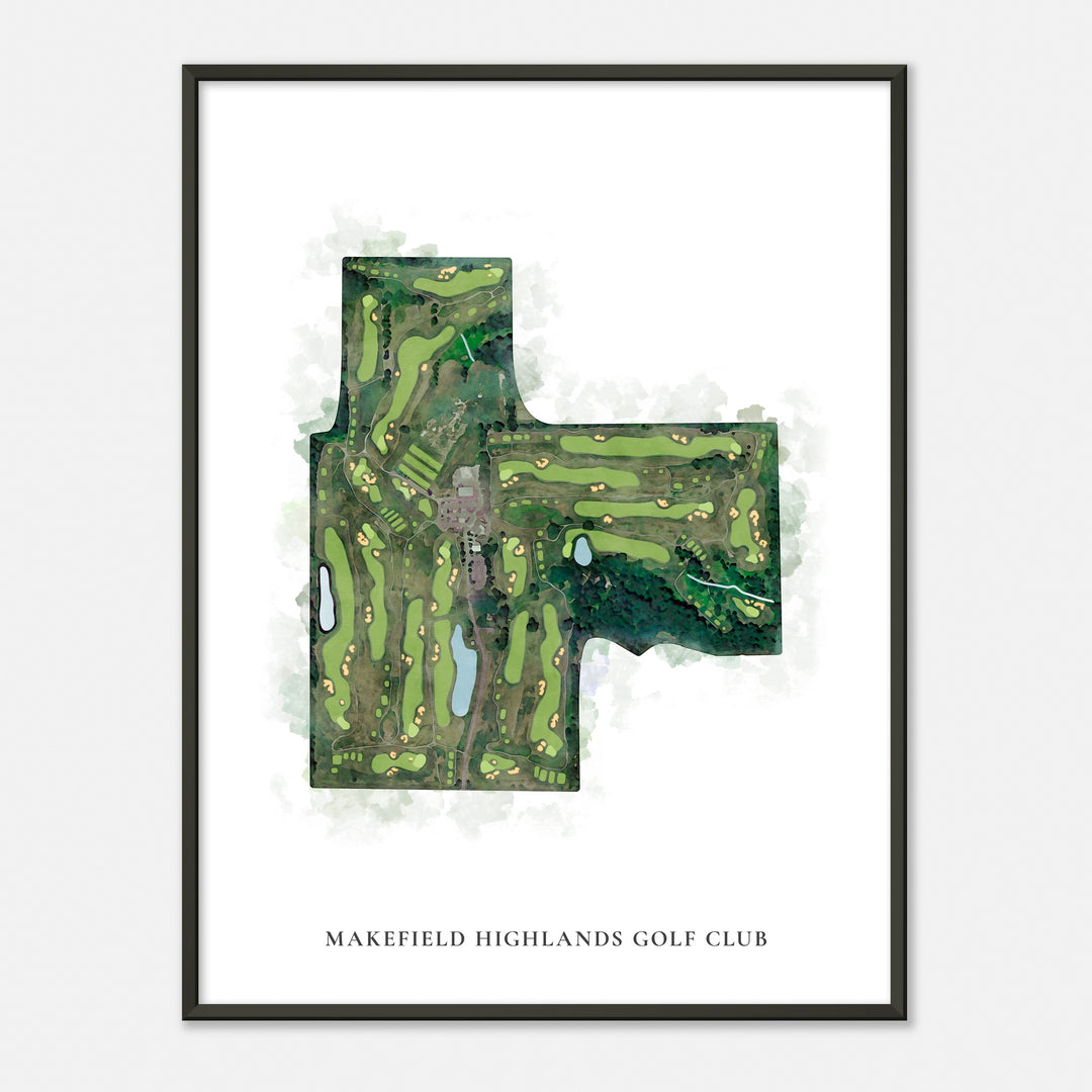 Print of Makefield Highlands Golf Club Classic Map