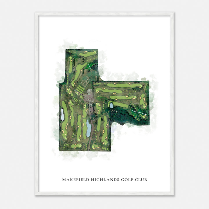 Print of Makefield Highlands Golf Club Classic Map