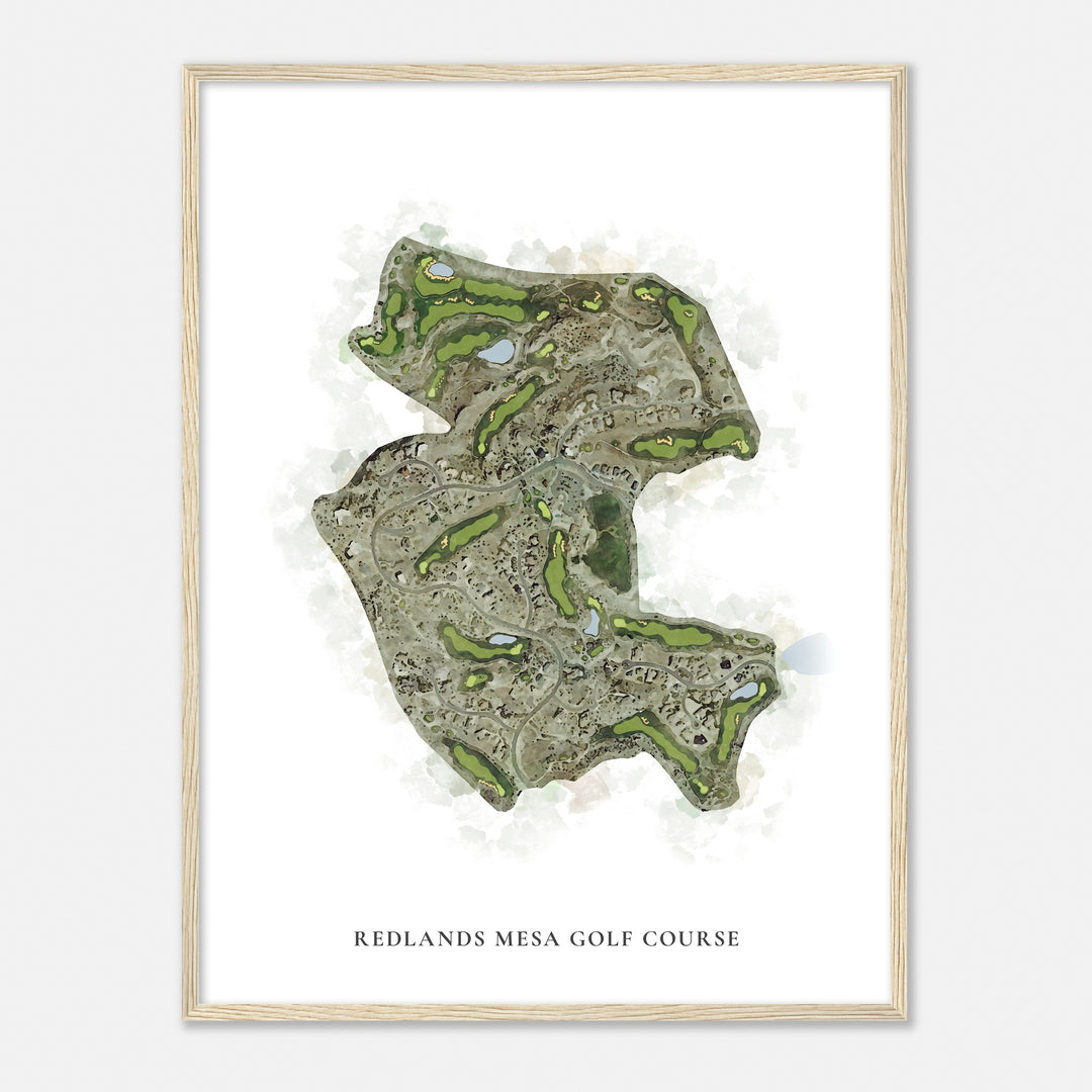 Print of Redlands Mesa Golf Course Classic Map