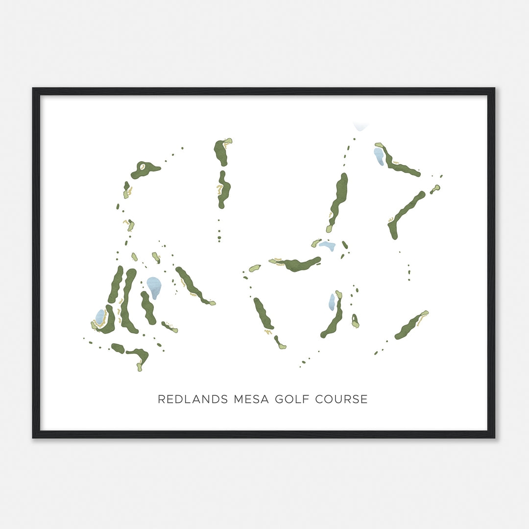 Print of Redlands Mesa Golf Course Modern Map