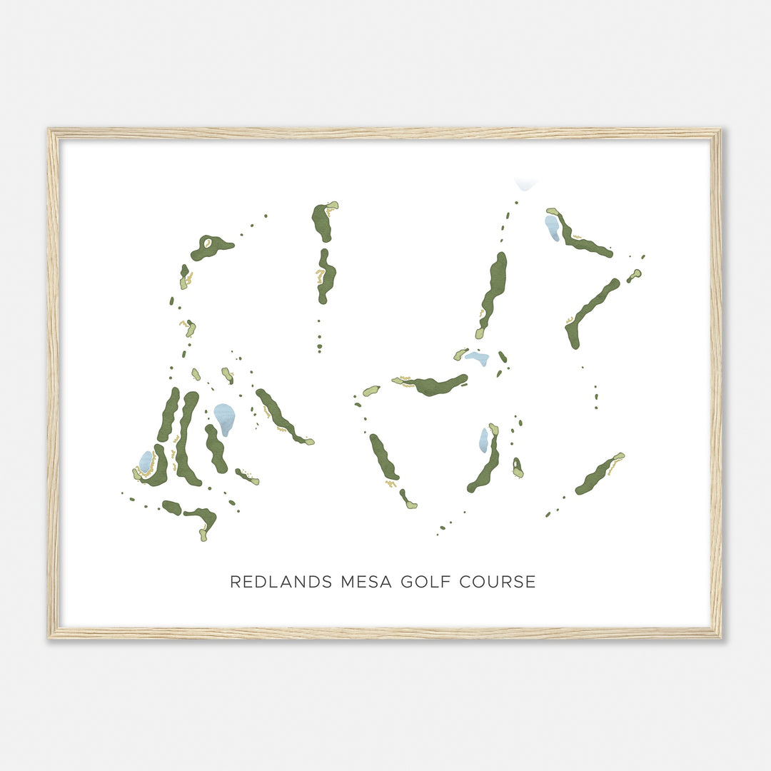 Print of Redlands Mesa Golf Course Modern Map