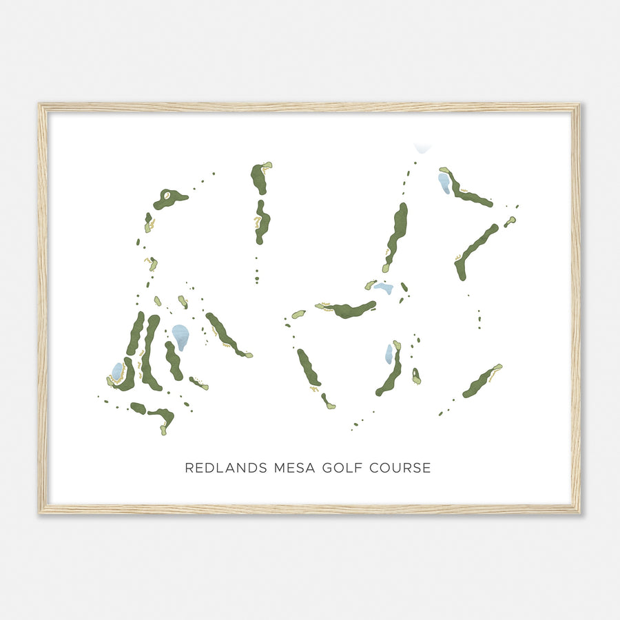 Print of Redlands Mesa Golf Course Modern Map