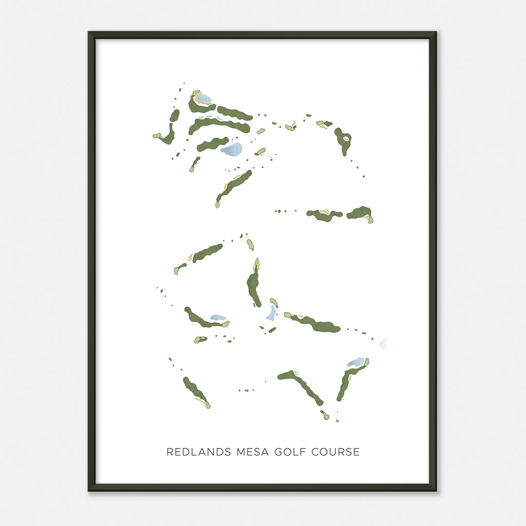 Print of Redlands Mesa Golf Course Modern Map