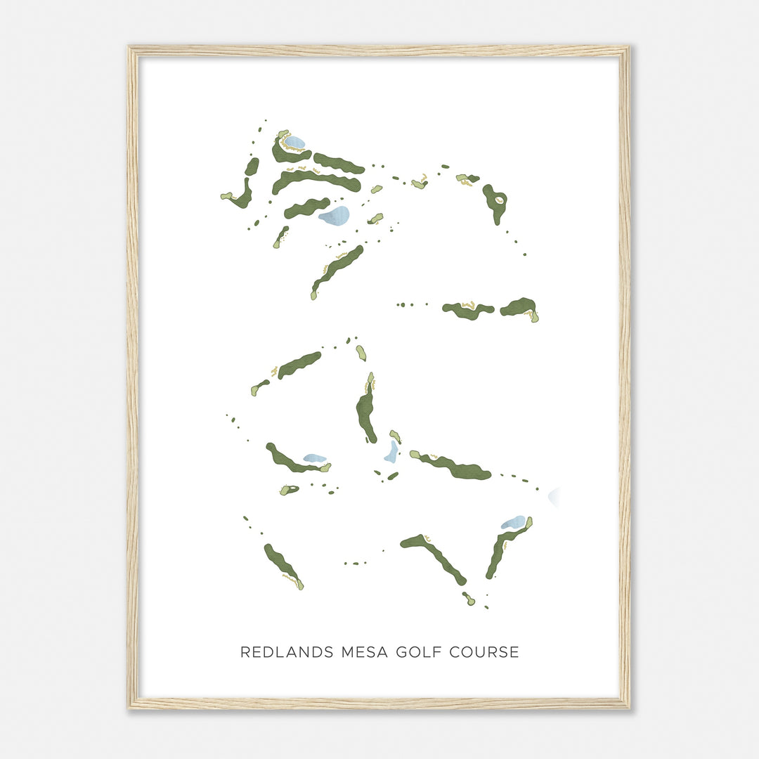 Print of Redlands Mesa Golf Course Modern Map