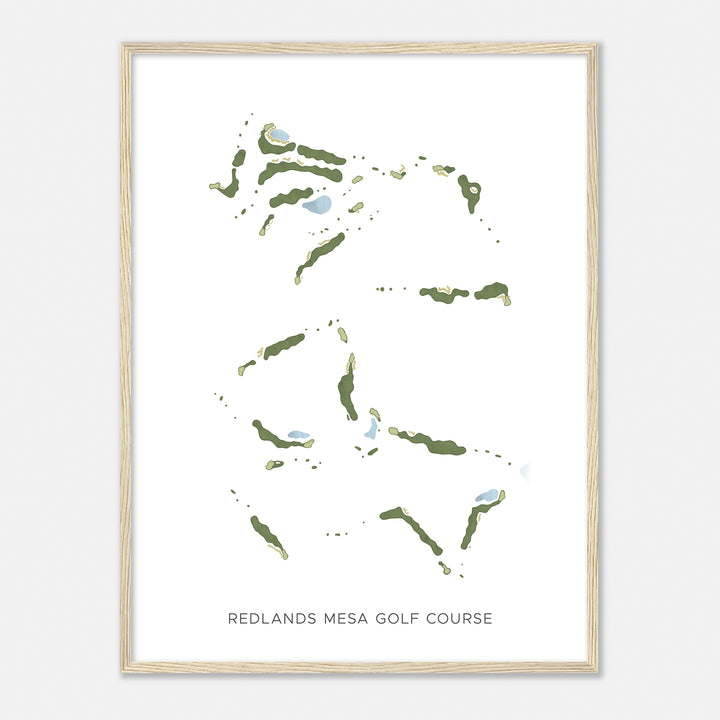 Print of Redlands Mesa Golf Course Modern Map