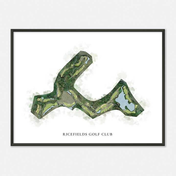 Print of Ricefields Golf Club Classic Map