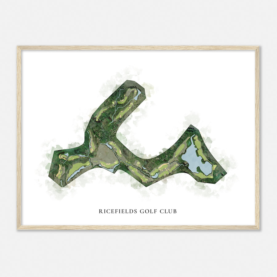 Print of Ricefields Golf Club Classic Map