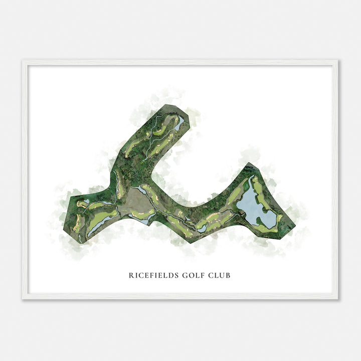 Print of Ricefields Golf Club Classic Map