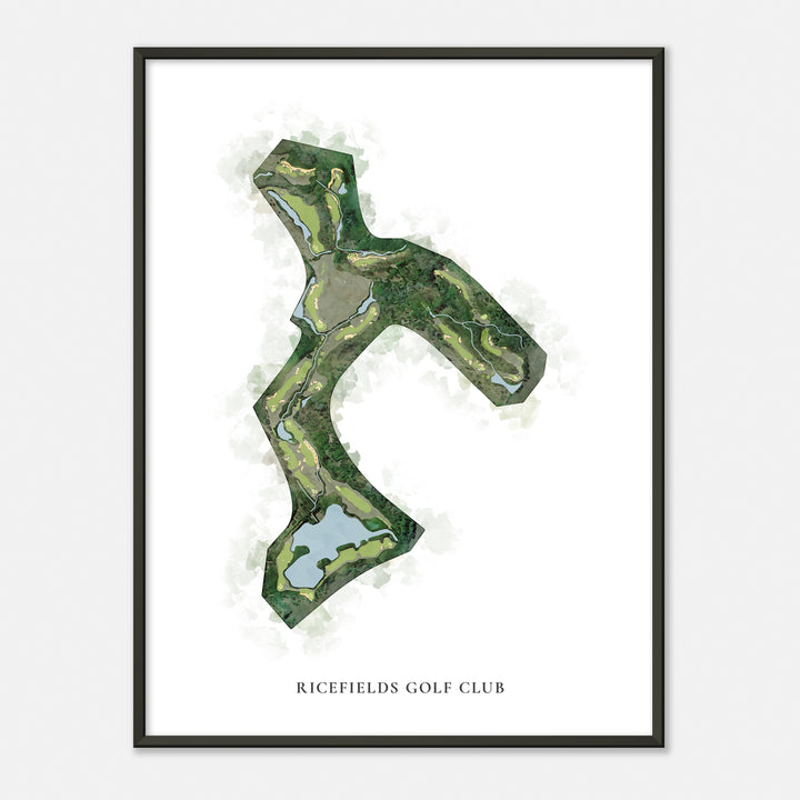 Print of Ricefields Golf Club Classic Map