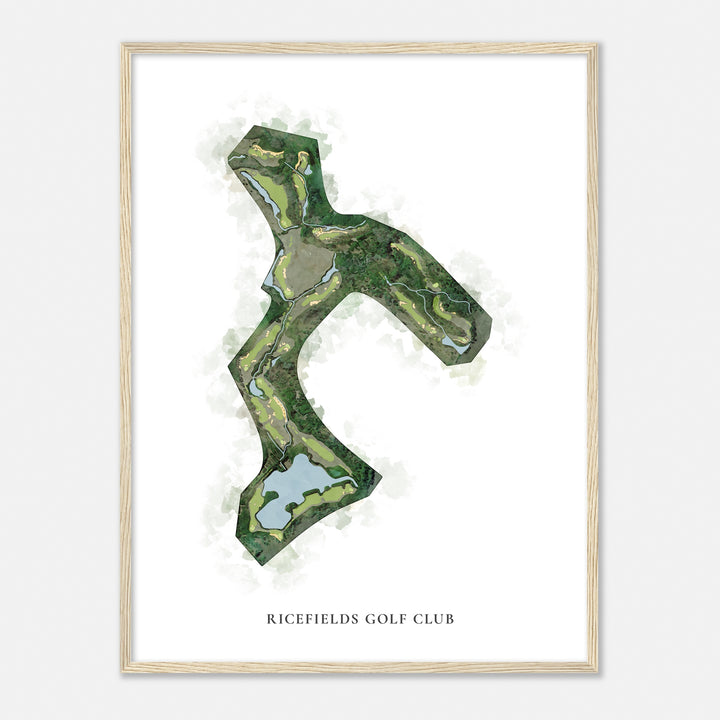 Print of Ricefields Golf Club Classic Map