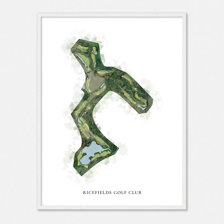 Print of Ricefields Golf Club Classic Map