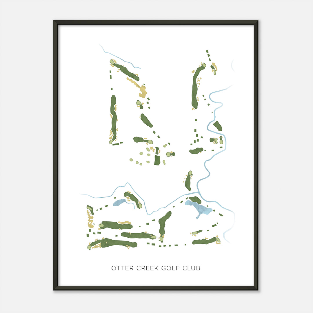Print of Otter Creek Golf Club Modern Map