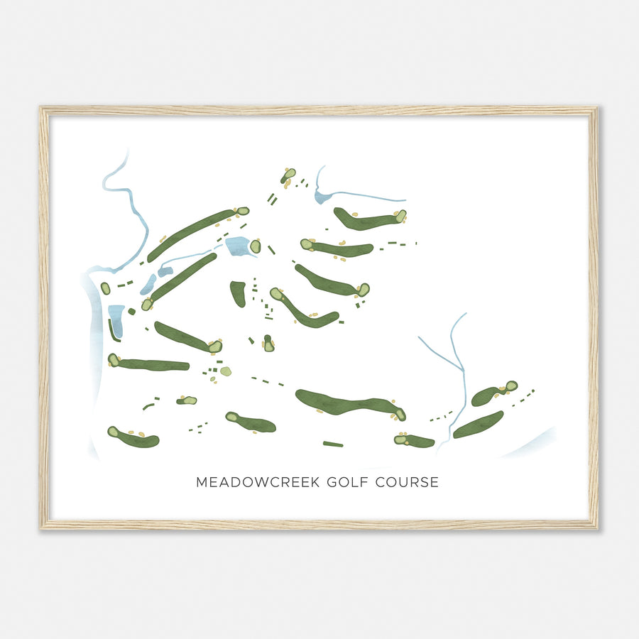 Print of Meadowcreek Golf Course Modern Map