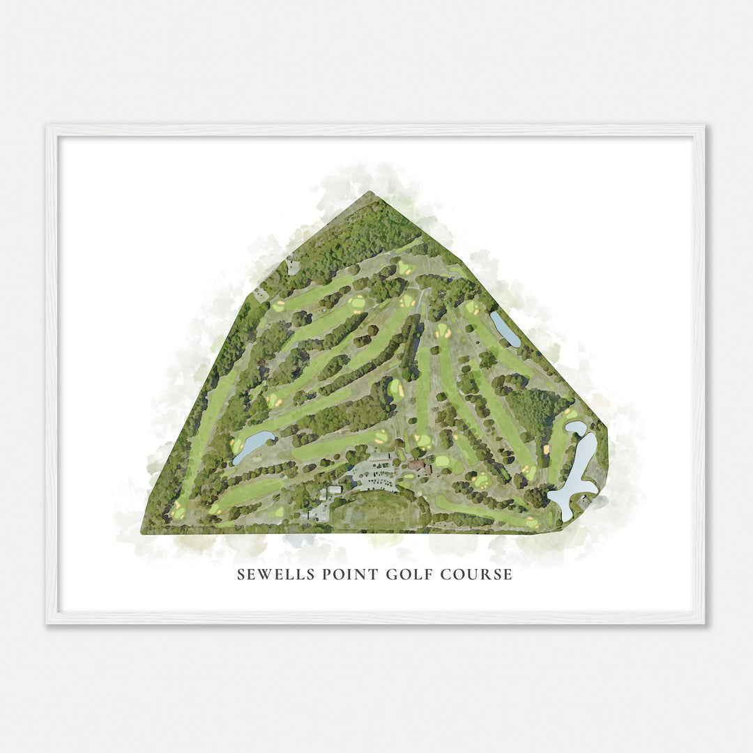 Print of Sewells Point Golf Course Classic Map