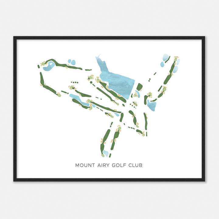 Print of Mount Airy Golf Club Modern Map