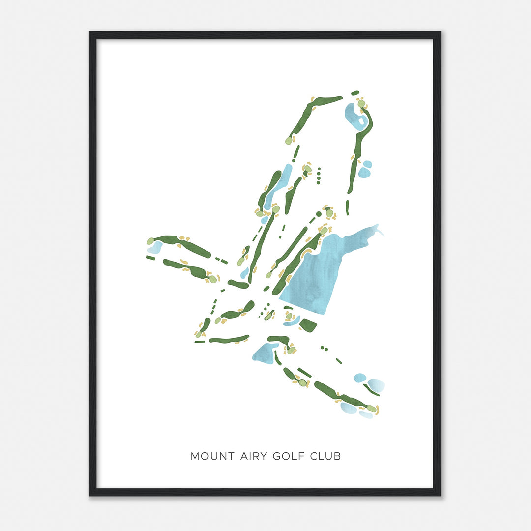 Print of Mount Airy Golf Club Modern Map