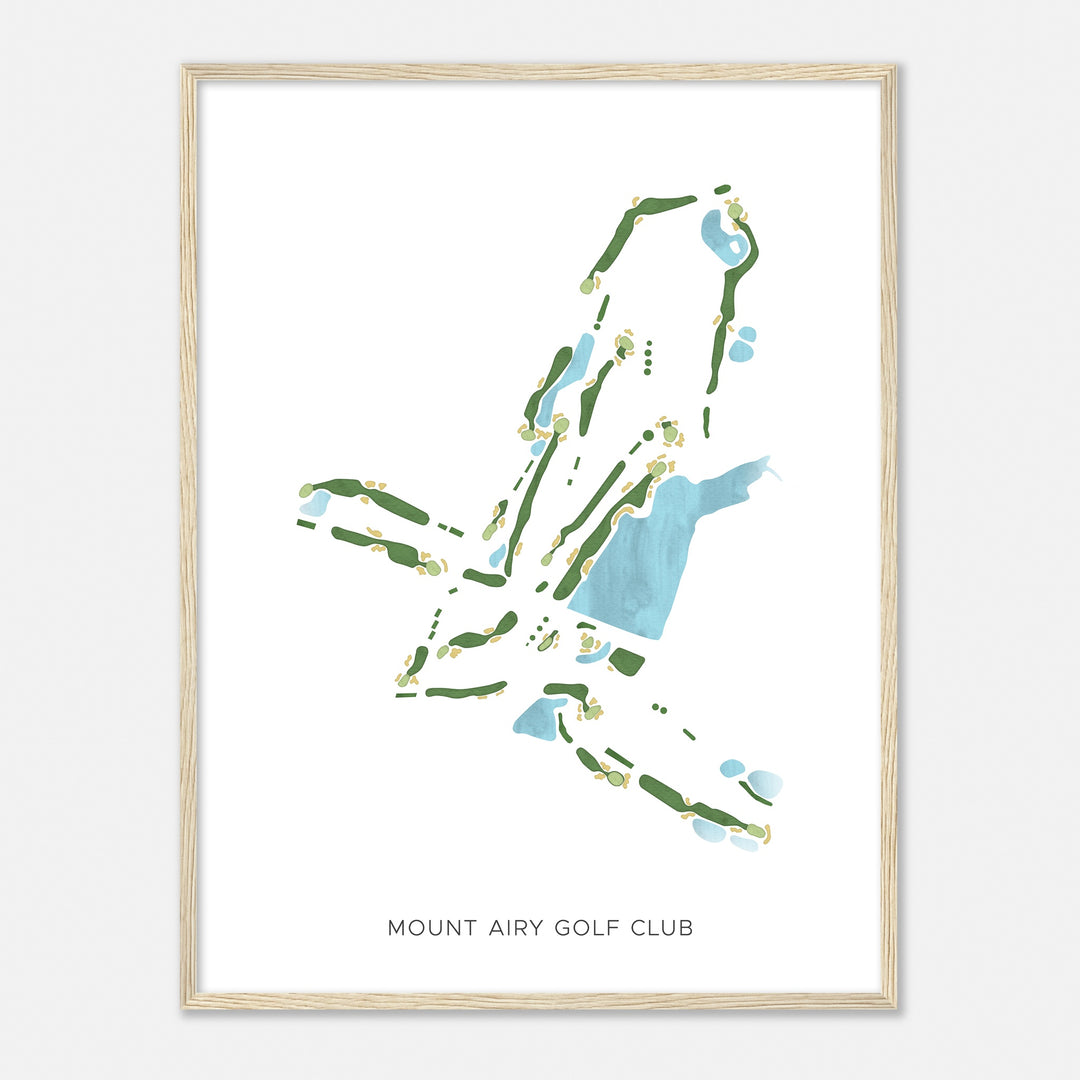 Print of Mount Airy Golf Club Modern Map