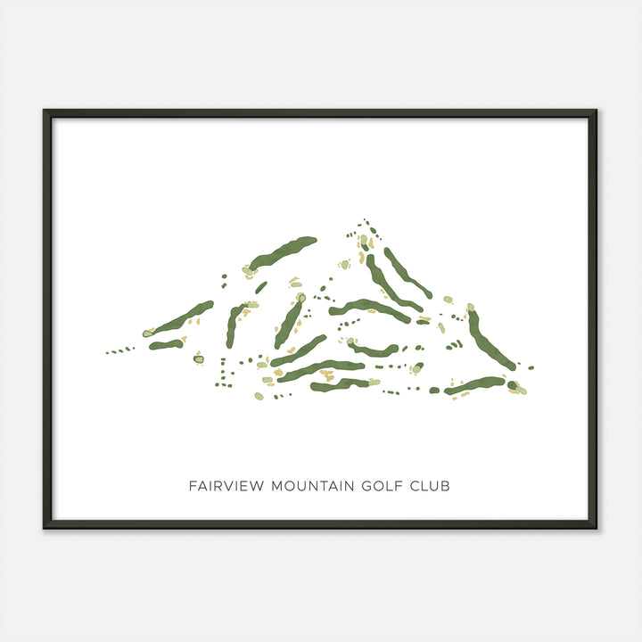 Print of Fairview Mountain Golf Club Modern Map