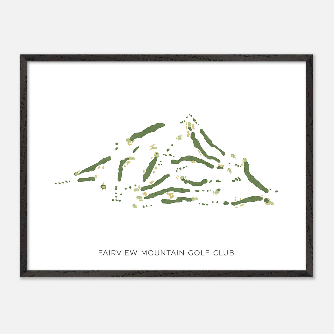 Print of Fairview Mountain Golf Club Modern Map