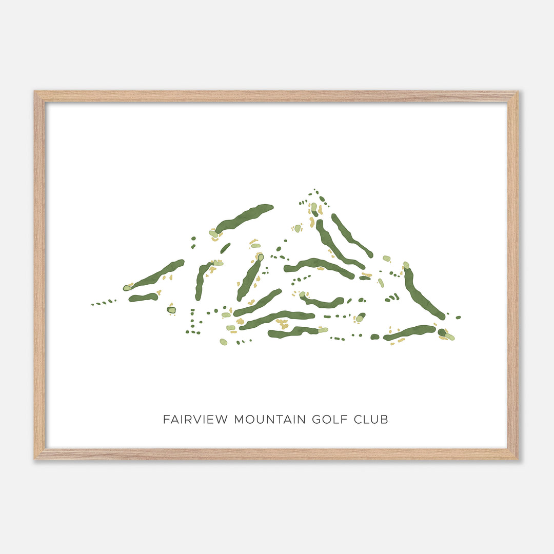 Print of Fairview Mountain Golf Club Modern Map