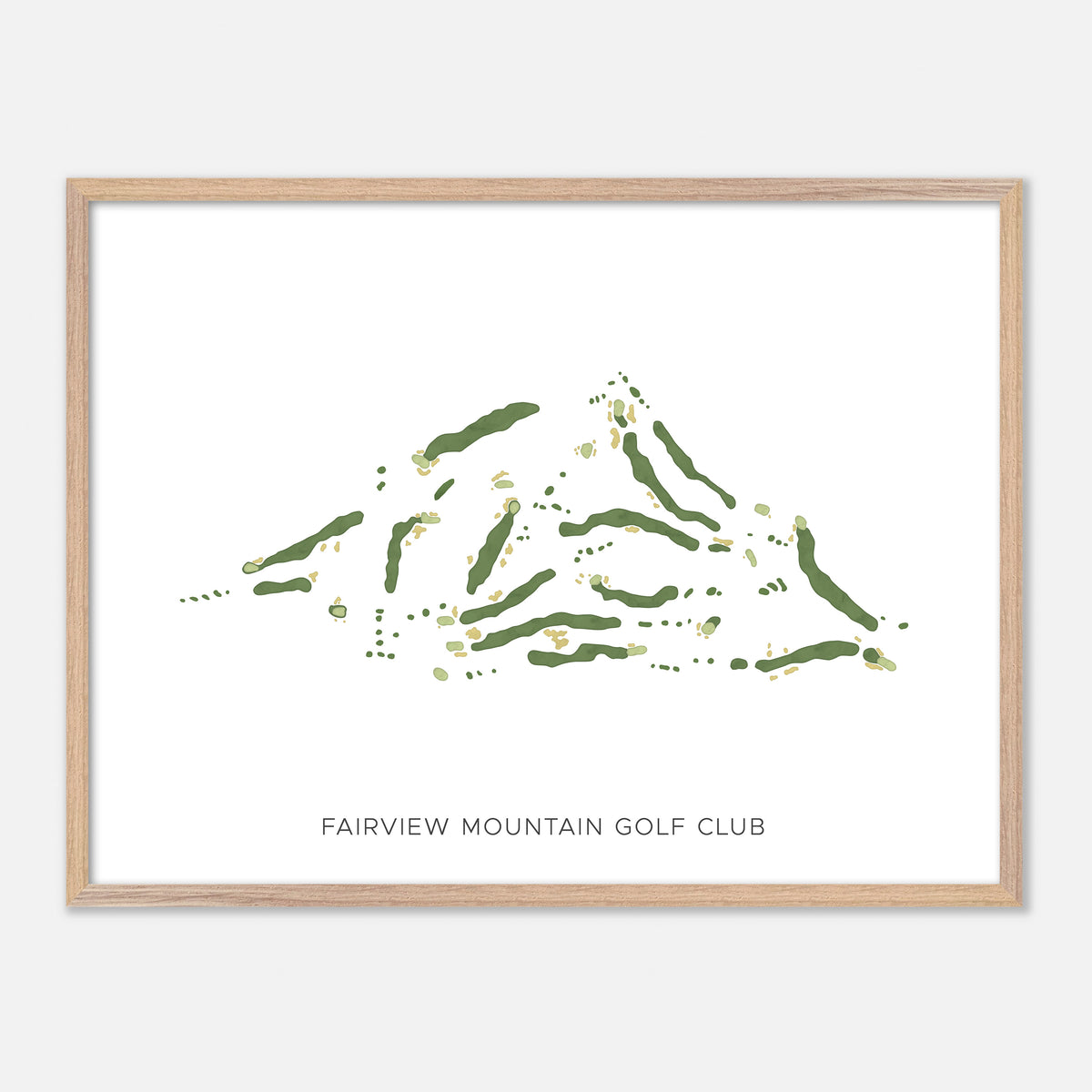 Print of Fairview Mountain Golf Club Modern Map