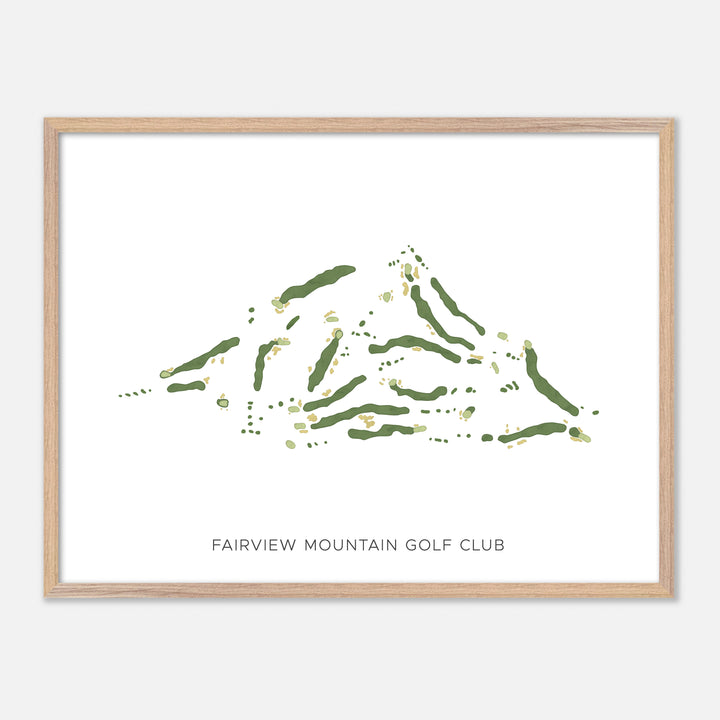 Print of Fairview Mountain Golf Club Modern Map