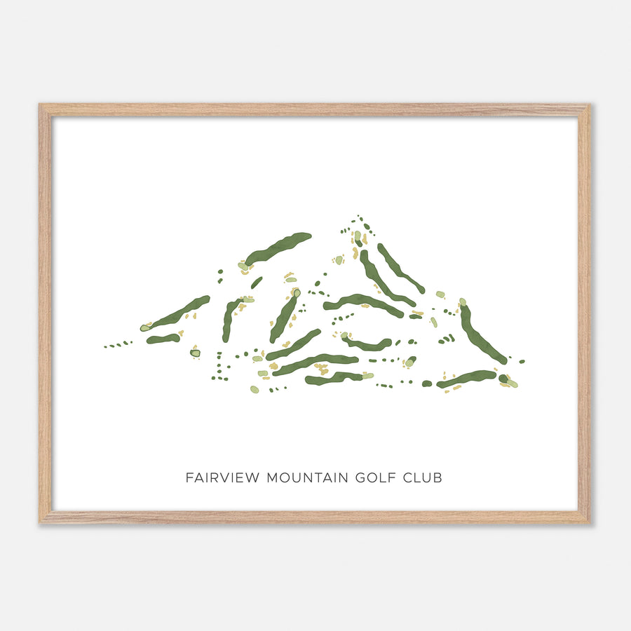 Print of Fairview Mountain Golf Club Modern Map