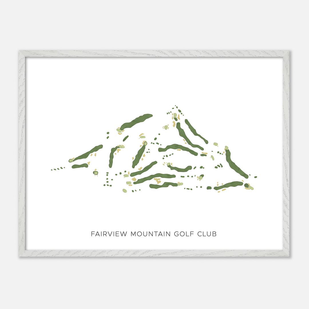 Print of Fairview Mountain Golf Club Modern Map