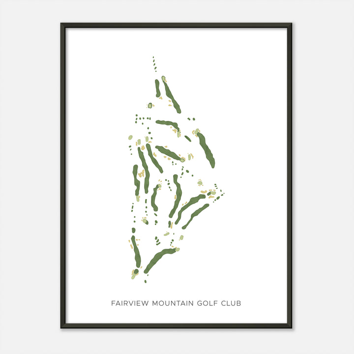 Print of Fairview Mountain Golf Club Modern Map