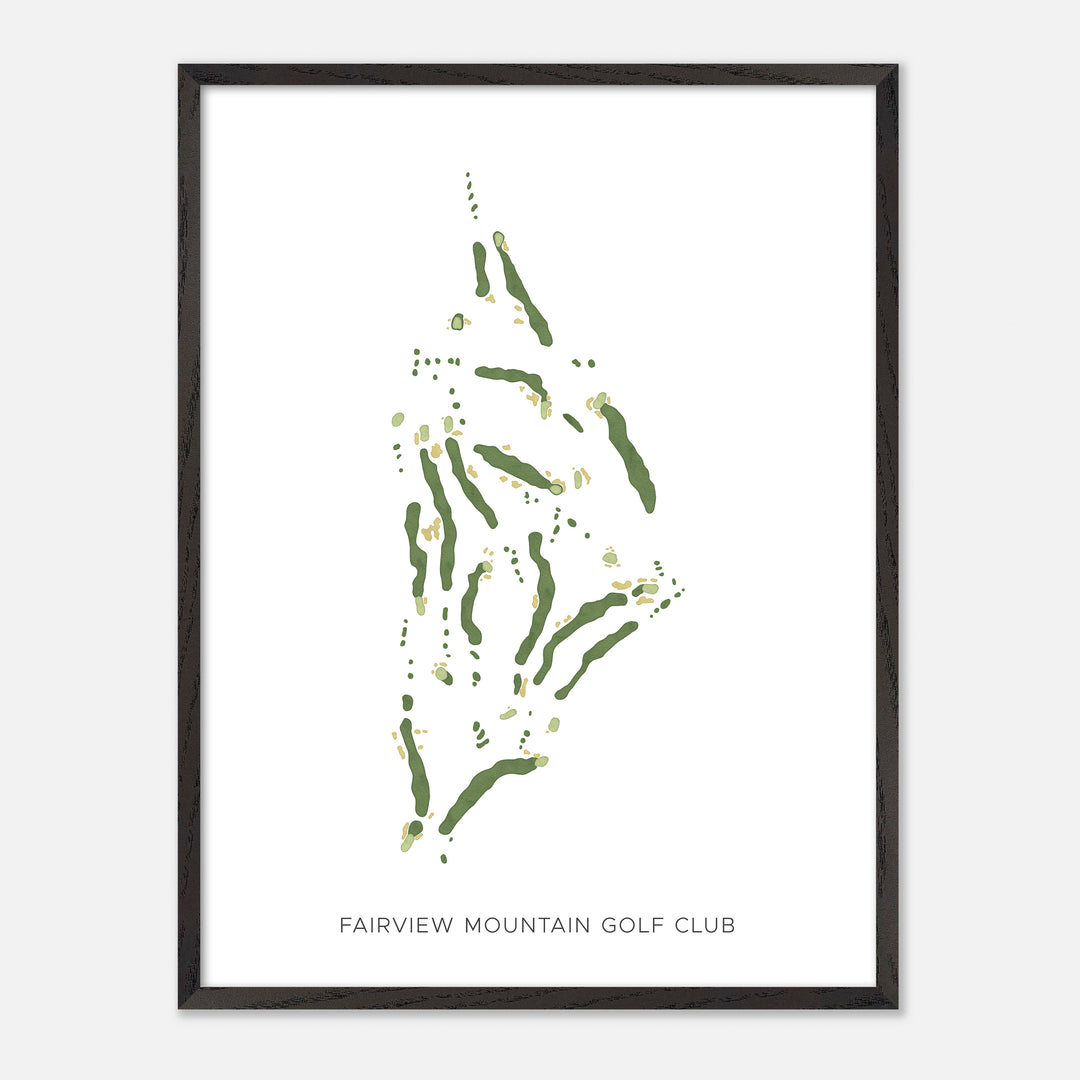 Print of Fairview Mountain Golf Club Modern Map