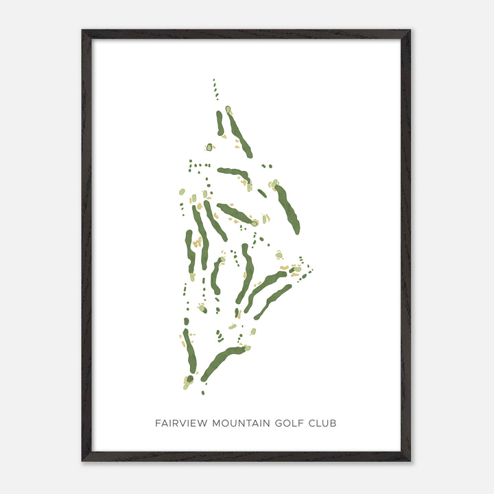 Print of Fairview Mountain Golf Club Modern Map