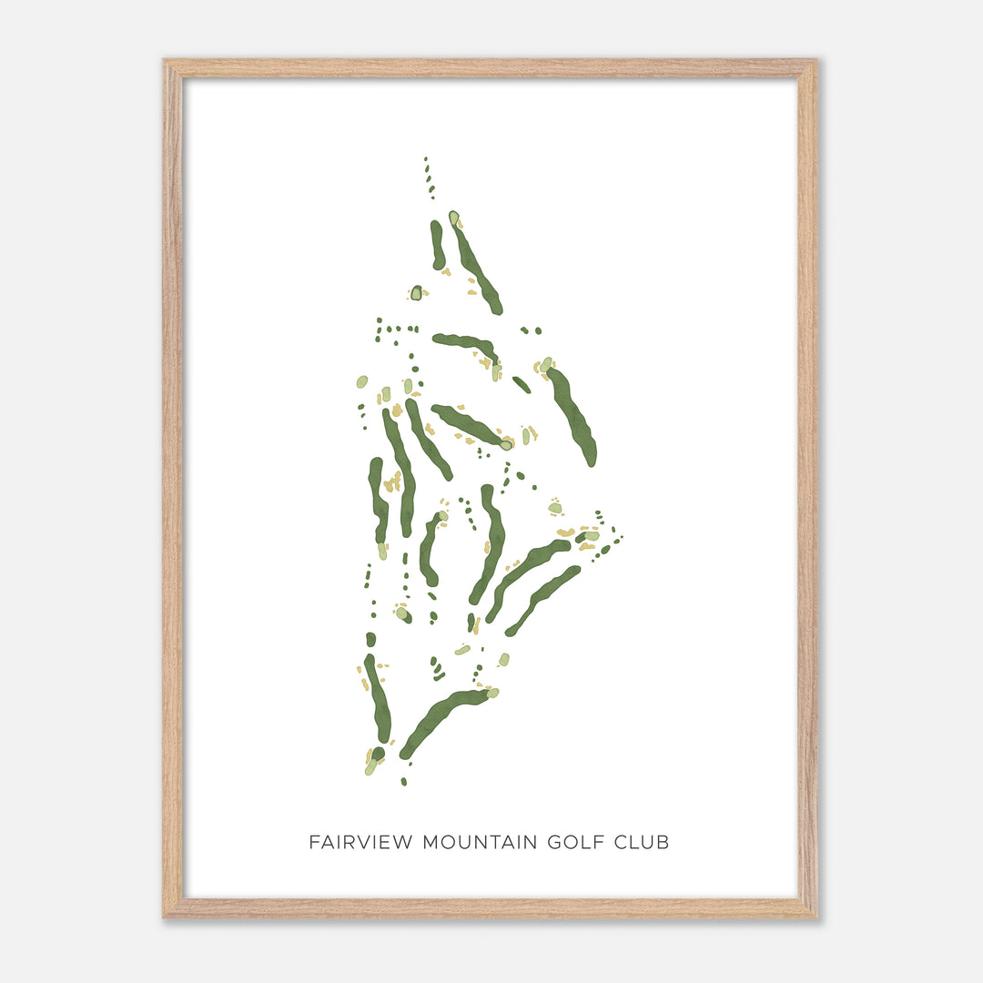 Print of Fairview Mountain Golf Club Modern Map