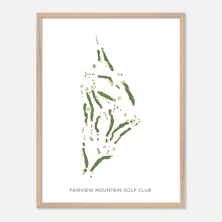 Print of Fairview Mountain Golf Club Modern Map