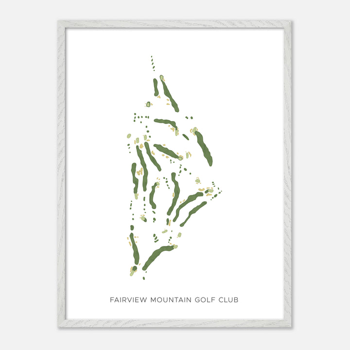 Print of Fairview Mountain Golf Club Modern Map