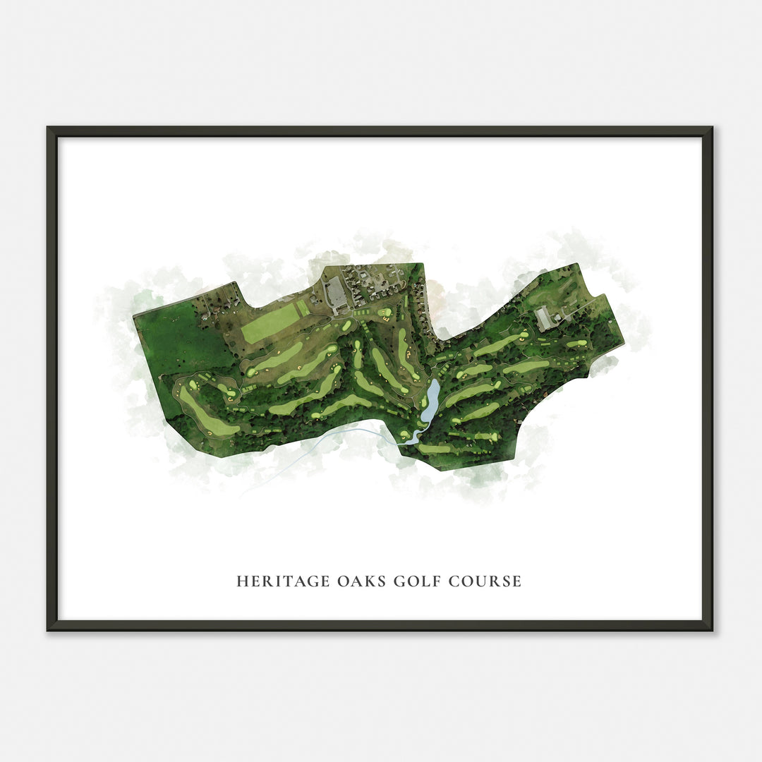 Print of Heritage Oaks Golf Course Classic Map