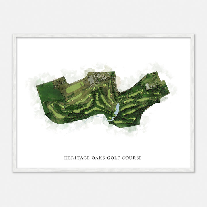 Print of Heritage Oaks Golf Course Classic Map