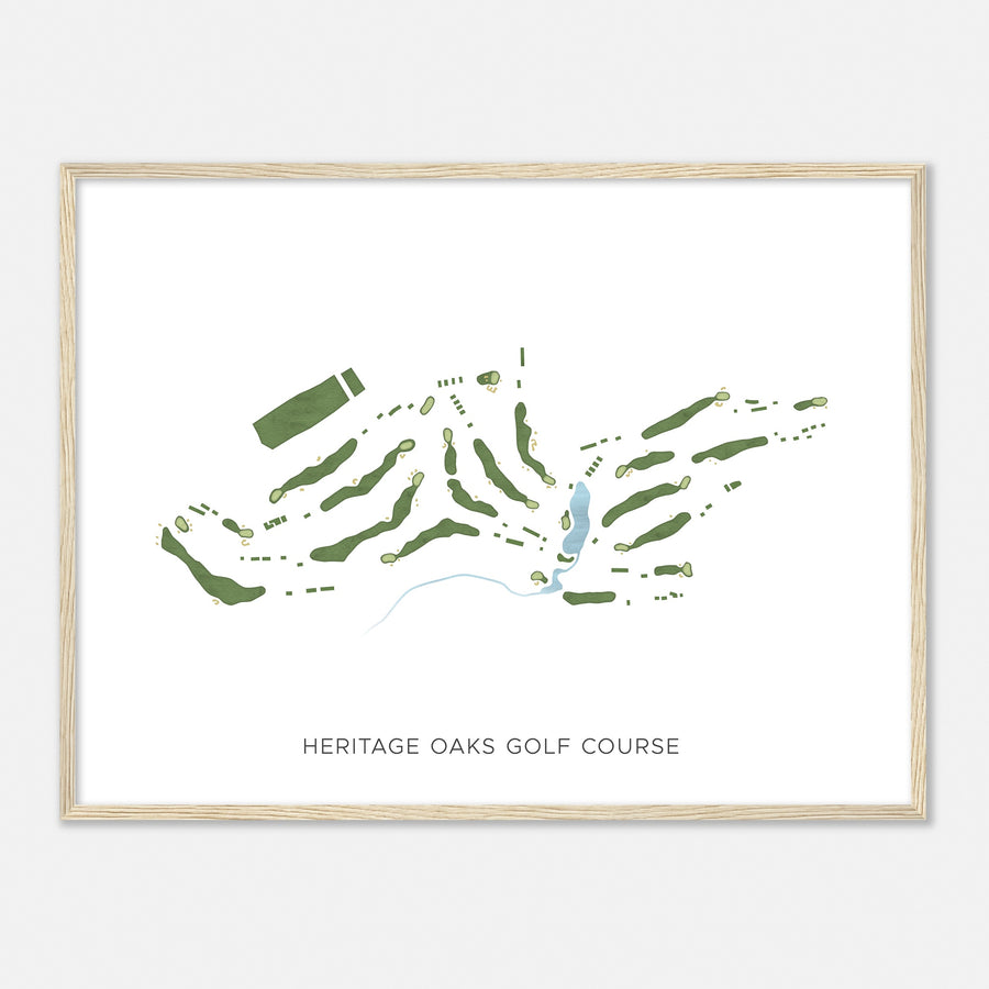 Print of Heritage Oaks Golf Course Modern Map