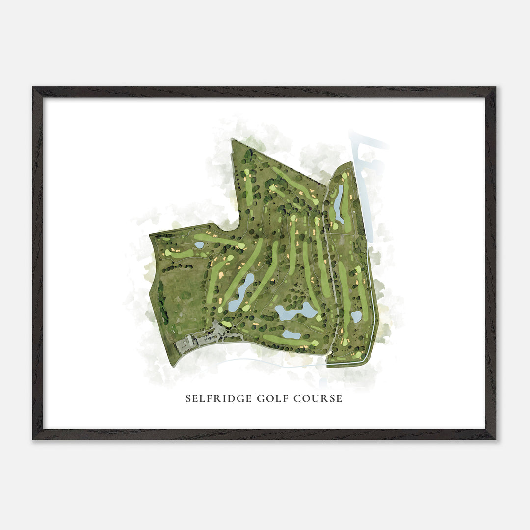 Print of Selfridge Golf Course Classic Map